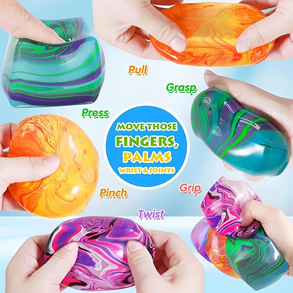 Colorful Cube Squishes Stress Balls Fidget Sensory Toys Simulation Ice Cream Squishies Bear Maltose Squeeze Dough Ball Gifts