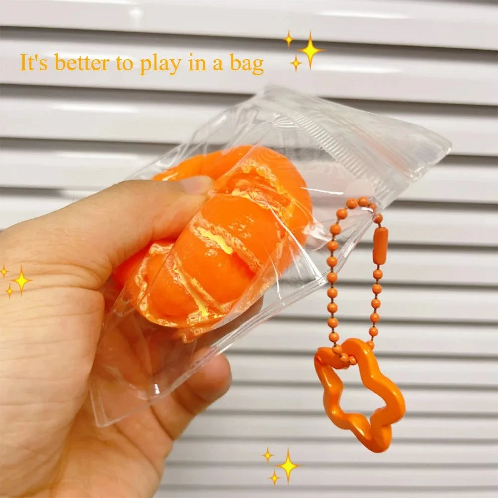 Peeled Orange Squishies Stress Relief Simulation Fruit Squeeze Toys Slow Rising Cute Birthday Gift Novelty Toy for Kids Adults