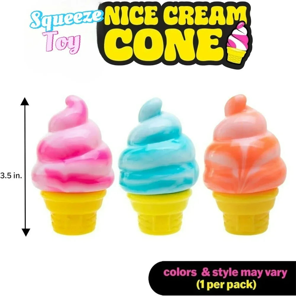 New Squishy Ice-Cream Sensory Toy Adult Stress Relieving Squeeze Toy Relieving Puzzle Solving Venting Children Souvenir Gift