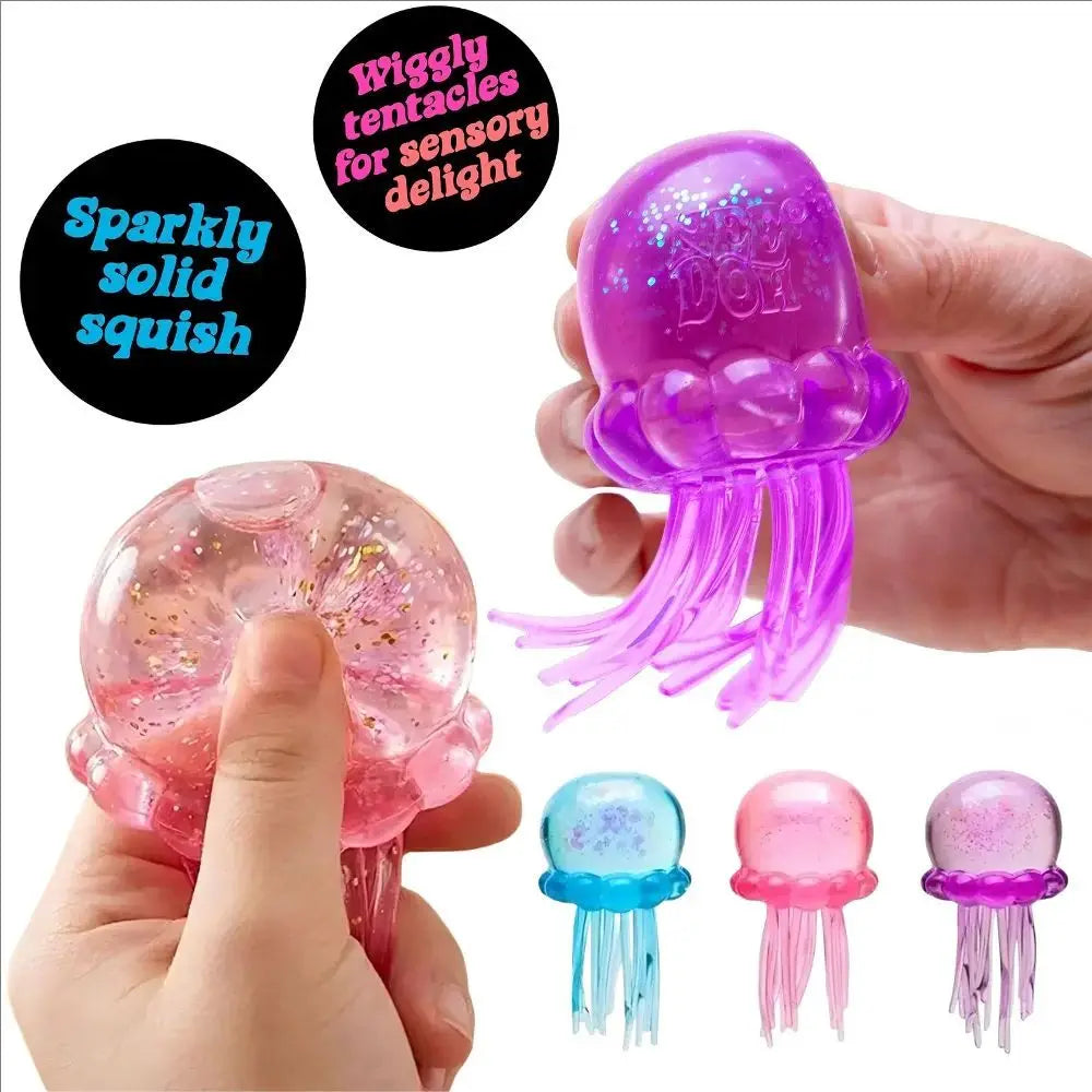 Squishies Nee Doh Jellyfish  Squish Toy Fidget Toy, Water Sensory Soft Jelly Squeeze Stress Relief Fidget Toy