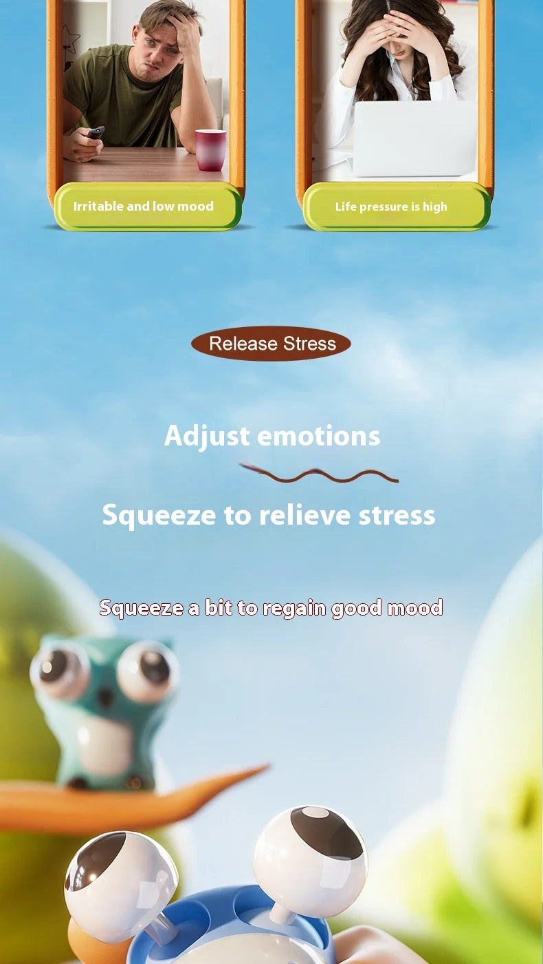 Squishy Pop Eye Toys, Stress Relief Sensory Fidget Toys for Anxiety, Squeeze Pops Bubble Popping Game Gifts for Kids and Adults