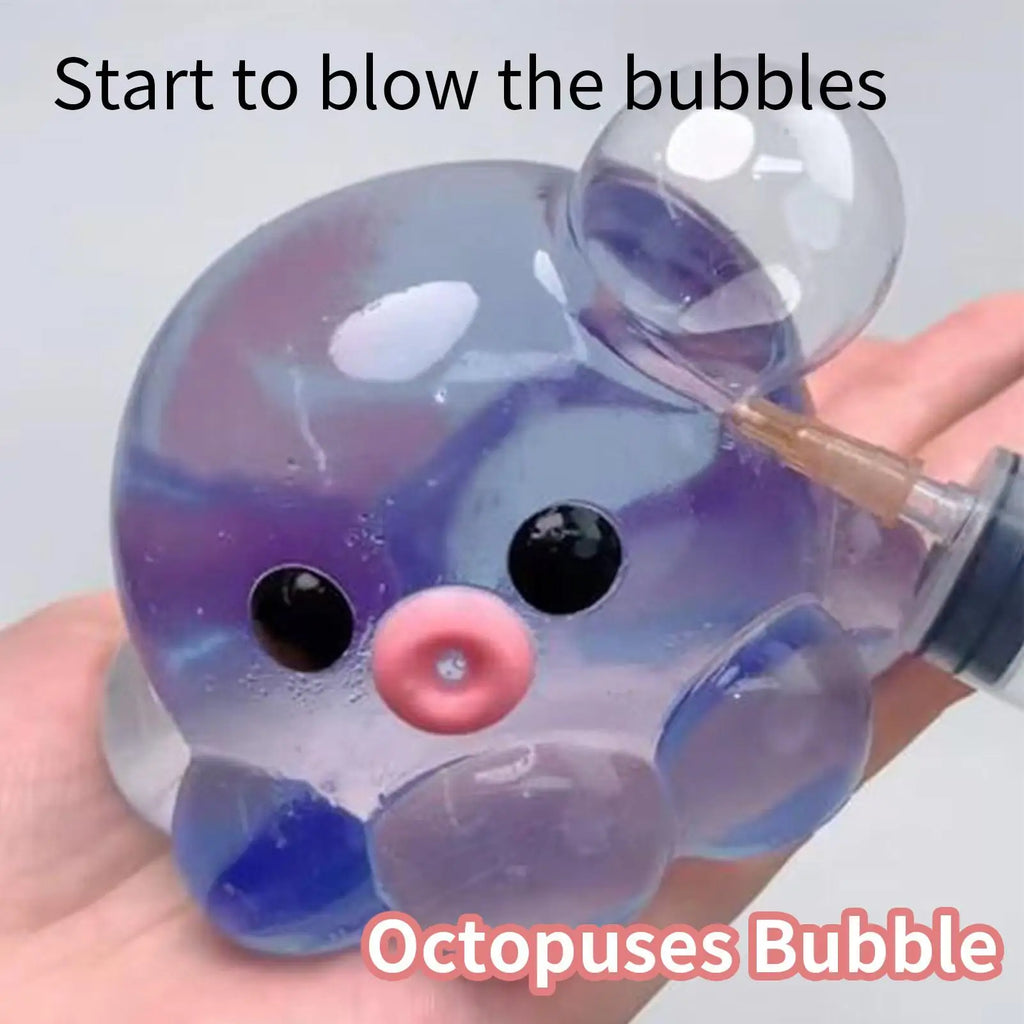 Squish y Bubble Pop Fidget Toy, Rubber A SMR Squeeze Sensory Ball & Octopus Popper, Anti-Anxiety Toy For Fun Party Adults Kids