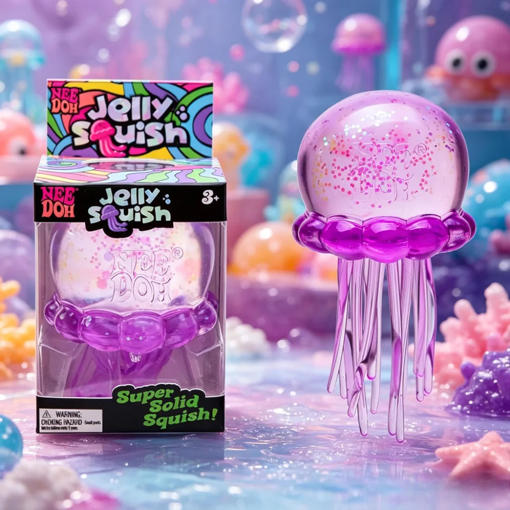 Squishies Nee Doh Jellyfish  Squish Toy Fidget Toy, Water Sensory Soft Jelly Squeeze Stress Relief Fidget Toy