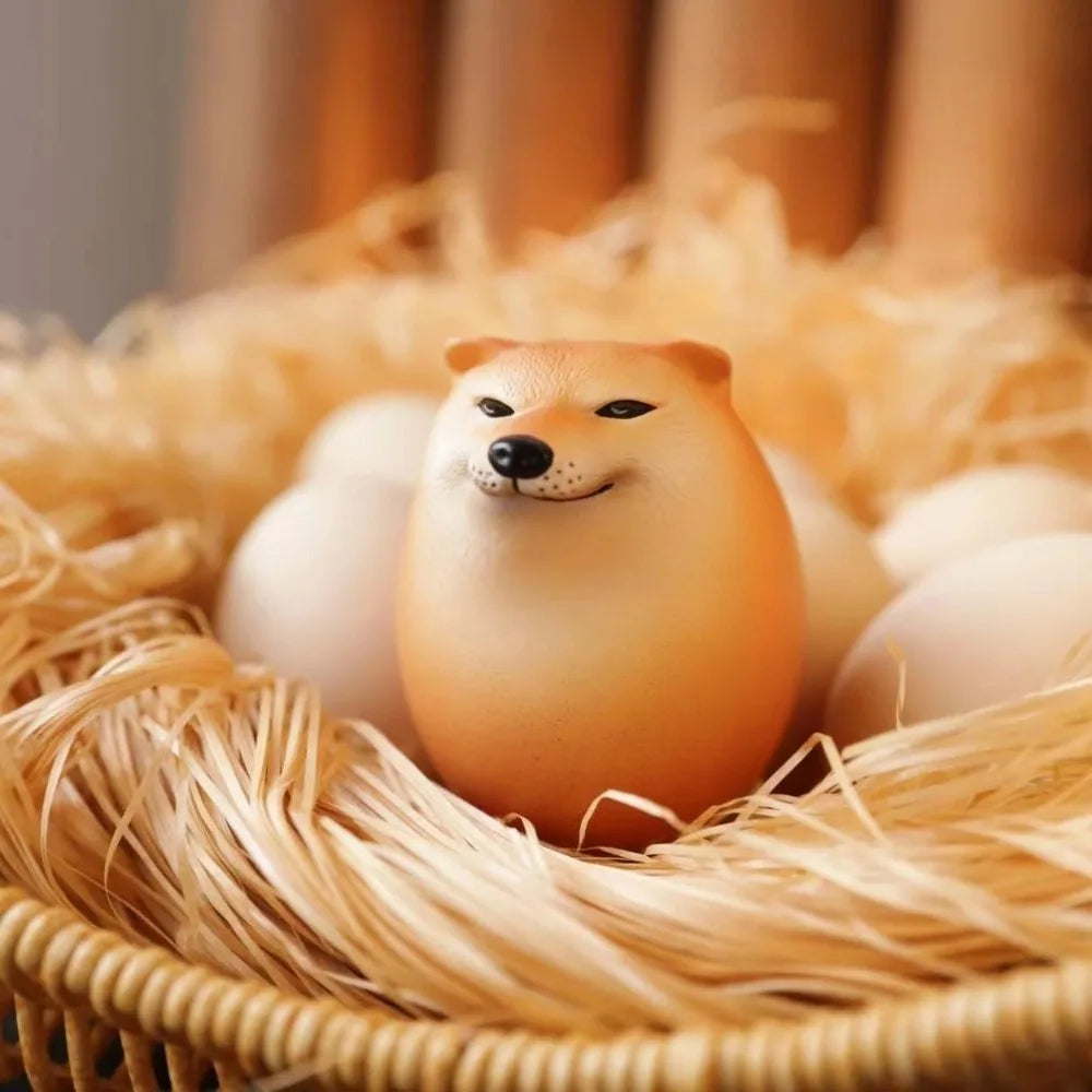 Fun Shibako Dog Egg Squishy Fidget Realistic Shape Shiba Inu Stress Relief PU Slow Rebound Desk Decor Gift