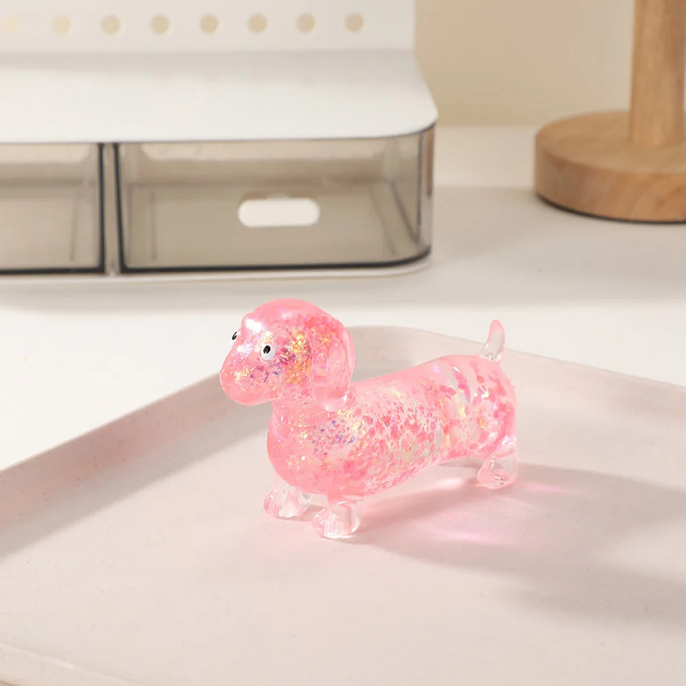 Dachshund Squishies Stretch Squeeze Sensory Toy Cute Dog Shape Soft Slowing Rebound Anxiety Relief Squeeze Toy