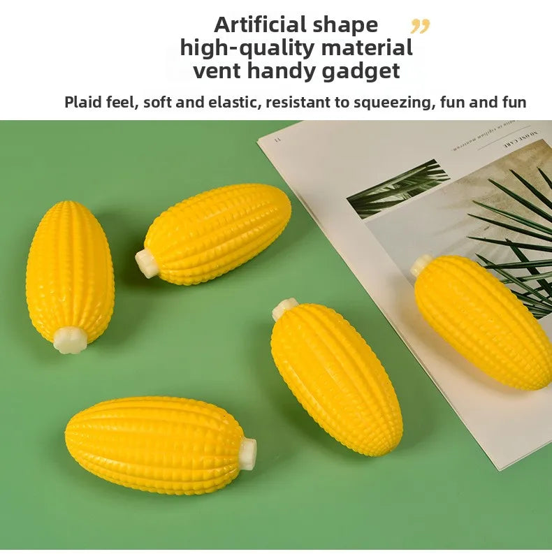 Squishy Simulated Corn Stress Ball - Squeeze Toy for Anxiety Relief, Fidget Sensory Toy for Kids & Adults,  Squishies Gag Gift