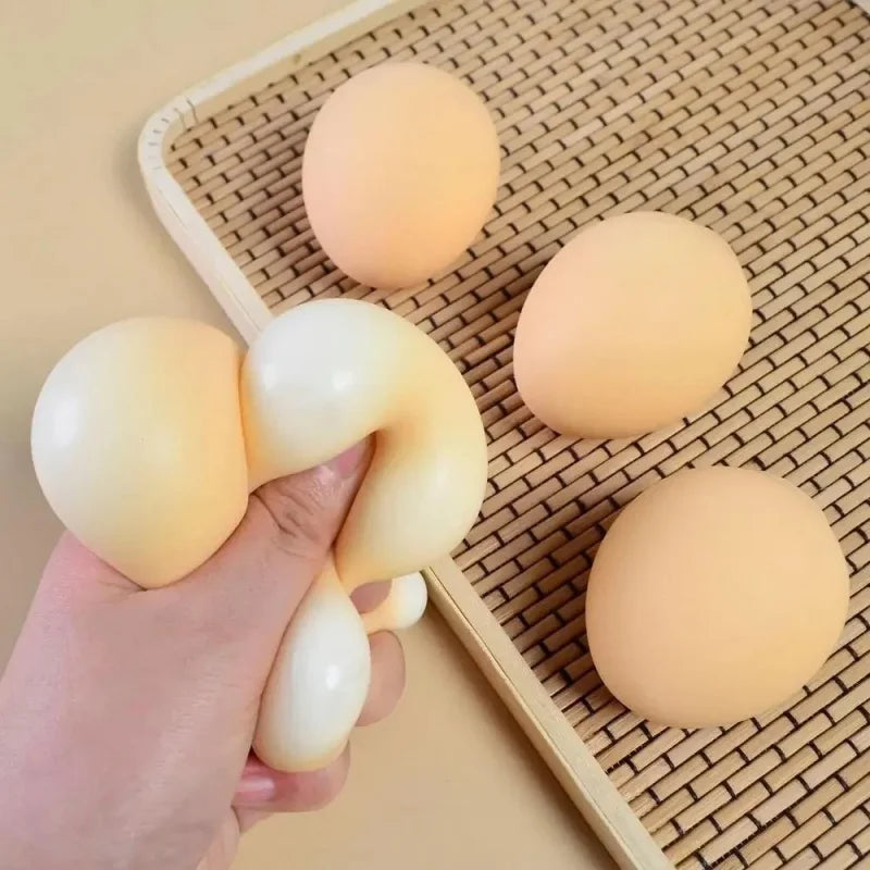 Egg Squishy Adorable Food Squishies for Stress Relief, Egg Squeeze Toys for Party Favors, Goodie Bag Stuffers, Classroom Prizes