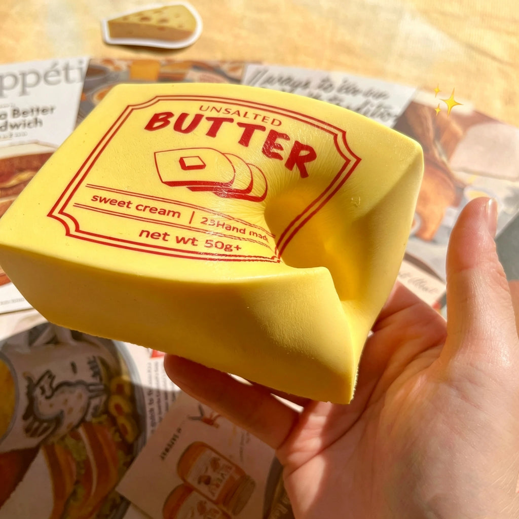 Butter Squishy Squishy Toys Tabas Anti Stress Squeeze Toy Butter Fidget Toy Soft Sensory Food Squishies Toy Gift