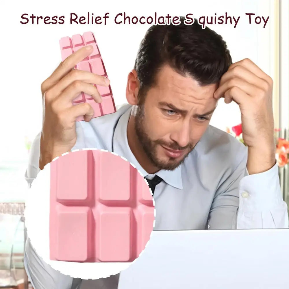 Squishys Simulated Chocolate Squeeze Toy Silicone Soft Slow Rebound Fidget Toys Stress Relief Toy Sensory Squeeze Toys For Adult
