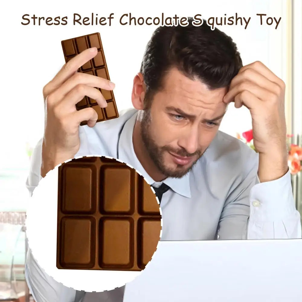 Squishys Simulated Chocolate Squeeze Toy Silicone Soft Slow Rebound Fidget Toys Stress Relief Toy Sensory Squeeze Toys For Adult