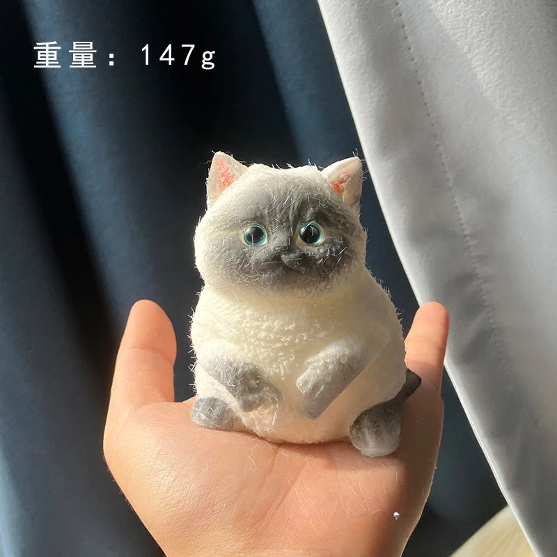 Fuzzy Squishies Big Cat Taba Squishy Silicone Big Plush Cat Handmade Kitten Squeeze Toy Mochi Toy Hand Relax Antistress Gift