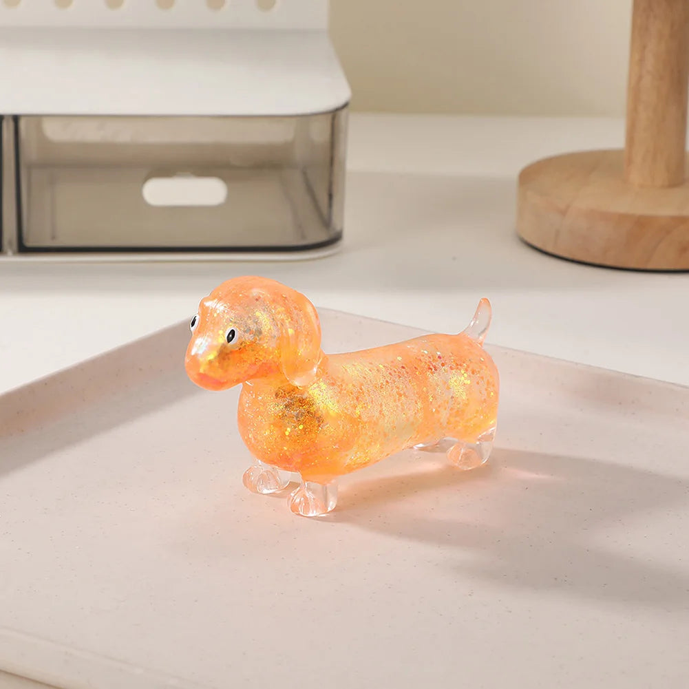 Dachshund Squishies Stretch Squeeze Sensory Toy Cute Dog Shape Soft Slowing Rebound Anxiety Relief Squeeze Toy