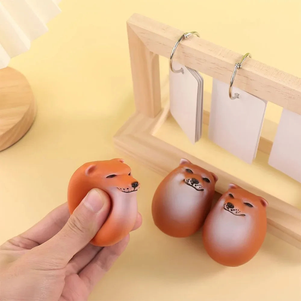 Fun Shibako Dog Egg Squishy Fidget Realistic Shape Shiba Inu Stress Relief PU Slow Rebound Desk Decor Gift