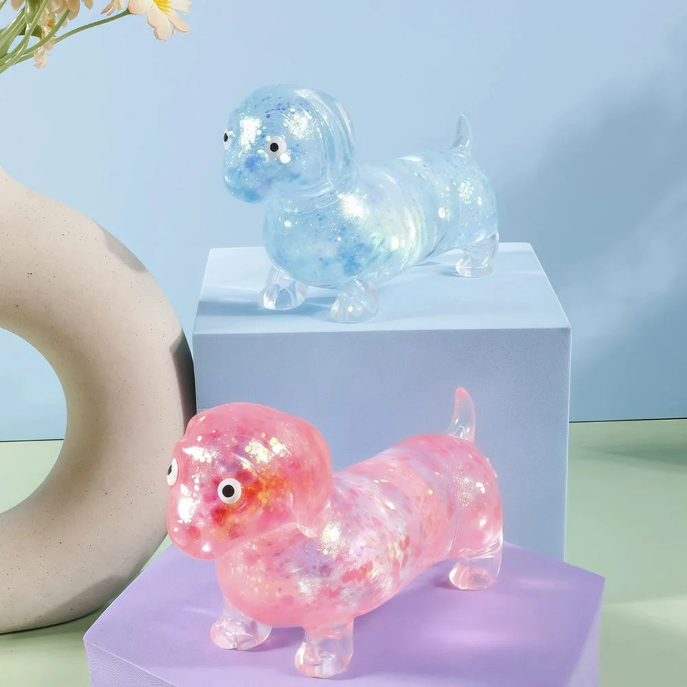 Dachshund Squishies Stretch Squeeze Sensory Toy Cute Dog Shape Soft Slowing Rebound Anxiety Relief Squeeze Toy