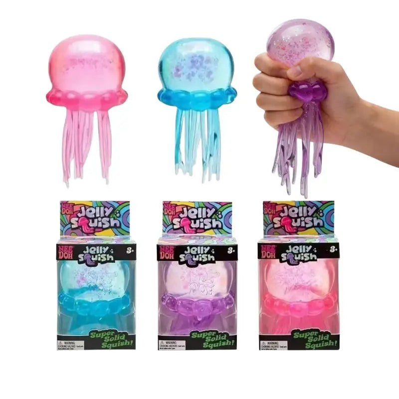 Squishies Nee Doh Jellyfish  Squish Toy Fidget Toy, Water Sensory Soft Jelly Squeeze Stress Relief Fidget Toy
