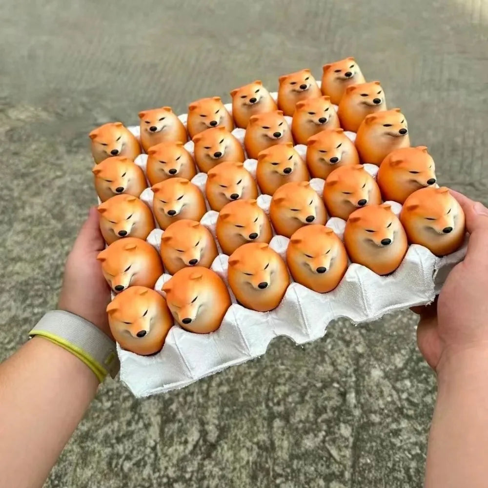 Fun Shibako Dog Egg Squishy Fidget Realistic Shape Shiba Inu Stress Relief PU Slow Rebound Desk Decor Gift