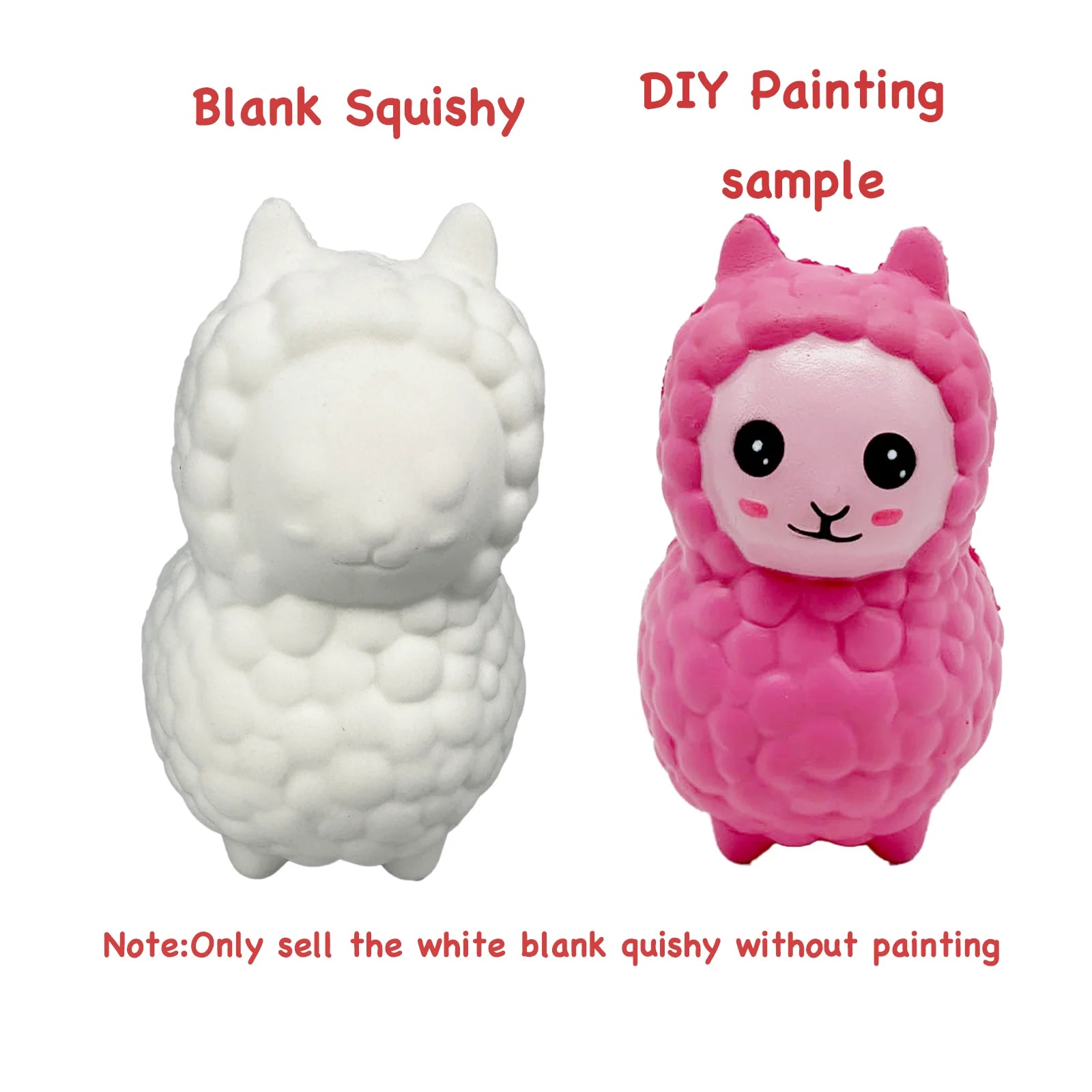 DIY Blank White Squishy Toys for Painting,Slow Rise Antistress Anxiety Anti Stress Relief Toys For Kids Children ADHD Autism