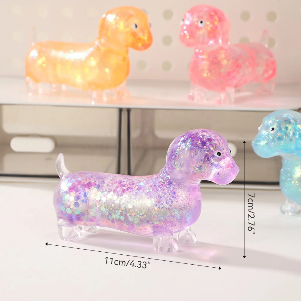 Dachshund Squishies Stretch Squeeze Sensory Toy Cute Dog Shape Soft Slowing Rebound Anxiety Relief Squeeze Toy