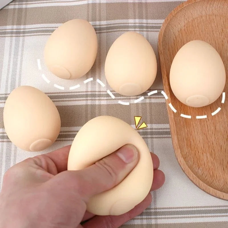 Egg Squishy Adorable Food Squishies for Stress Relief, Egg Squeeze Toys for Party Favors, Goodie Bag Stuffers, Classroom Prizes