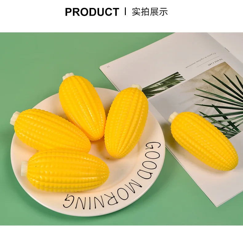 Squishy Simulated Corn Stress Ball - Squeeze Toy for Anxiety Relief, Fidget Sensory Toy for Kids & Adults,  Squishies Gag Gift