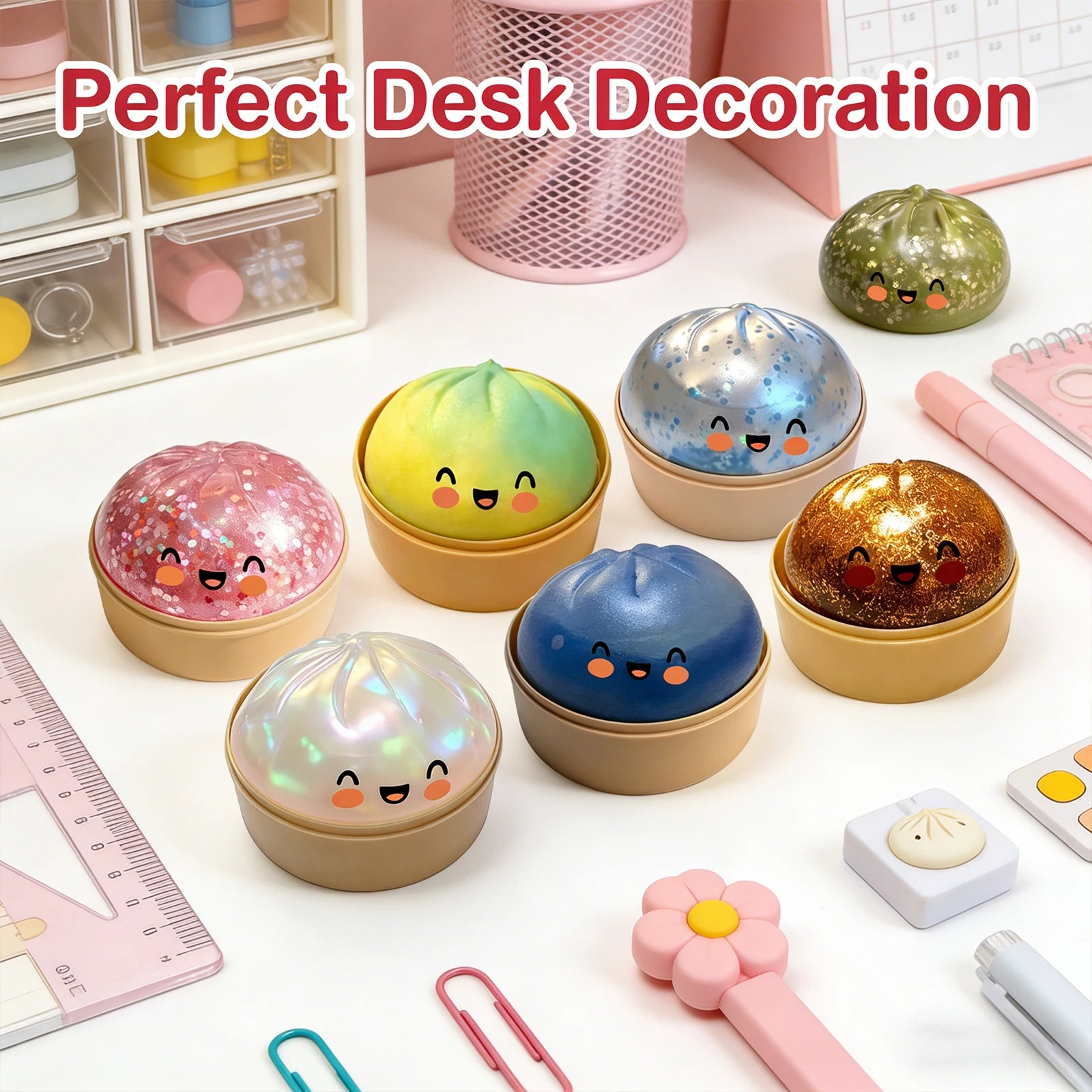 Dumpling Squishies Toy Adorable Playful Design Release Pressure Relieve Anxiety Enhance Happiness Decompression Toys Ornaments﻿