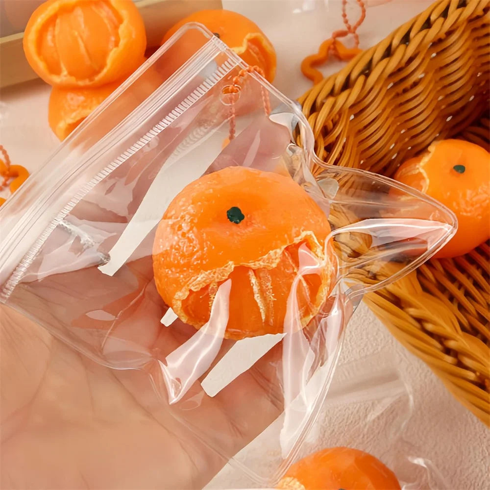 Peeled Orange Squishies Stress Relief Simulation Fruit Squeeze Toys Slow Rising Cute Birthday Gift Novelty Toy for Kids Adults