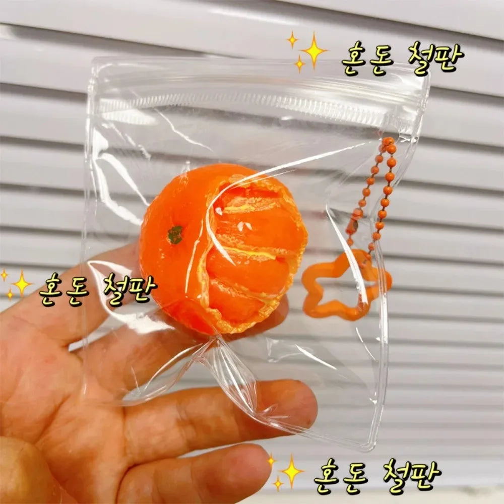 Peeled Orange Squishies Stress Relief Simulation Fruit Squeeze Toys Slow Rising Cute Birthday Gift Novelty Toy for Kids Adults