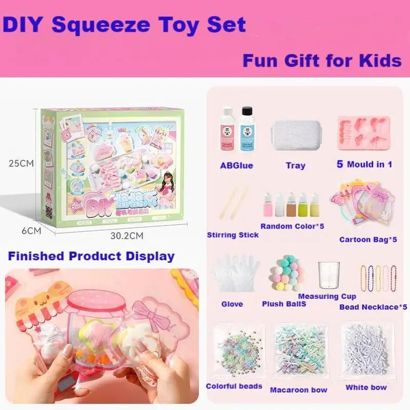 DIY Taba Squishy Kit Super Soft Squishy Gel Kit for DIY Squishies Make Your Own Squishies Set Stress Relief Sensory Toys