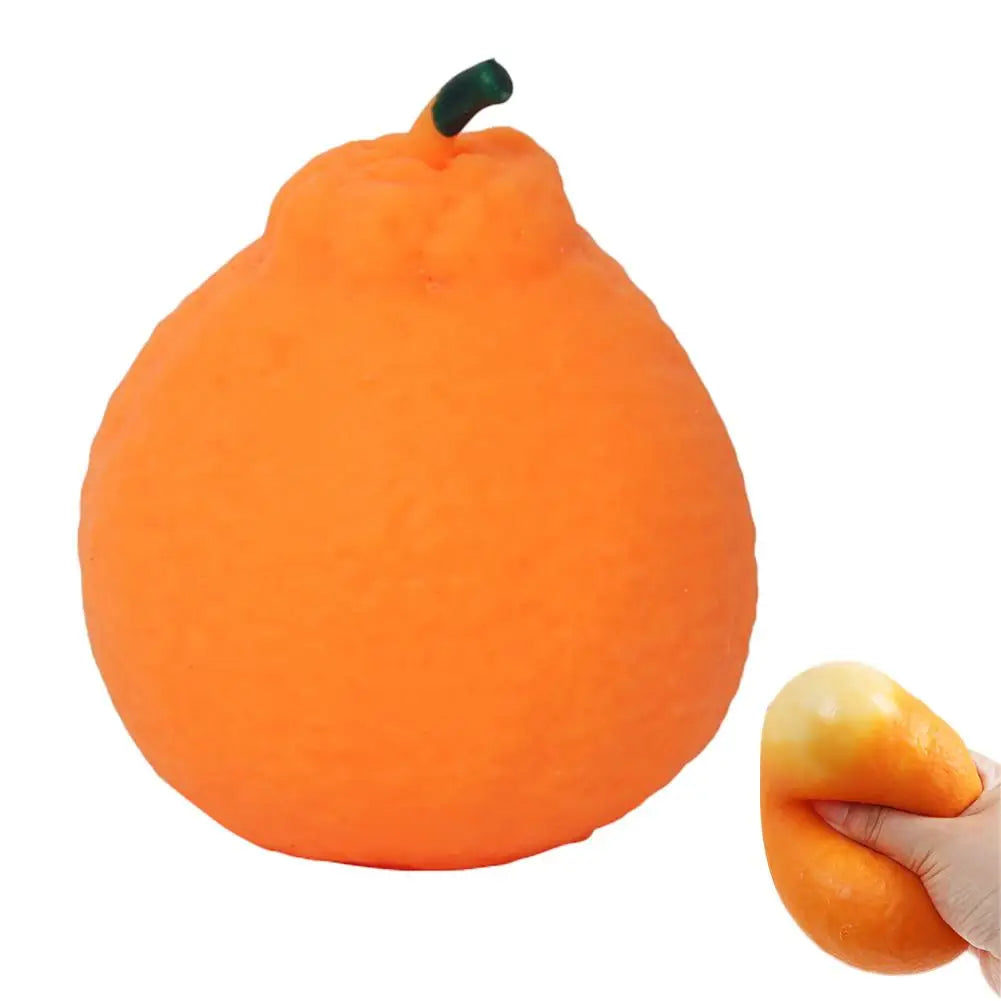 Orange Squishes Stress Balls Simulation Fruit Squishies Dough Ball Squeeze Toys Stress Relief Decompression Toys