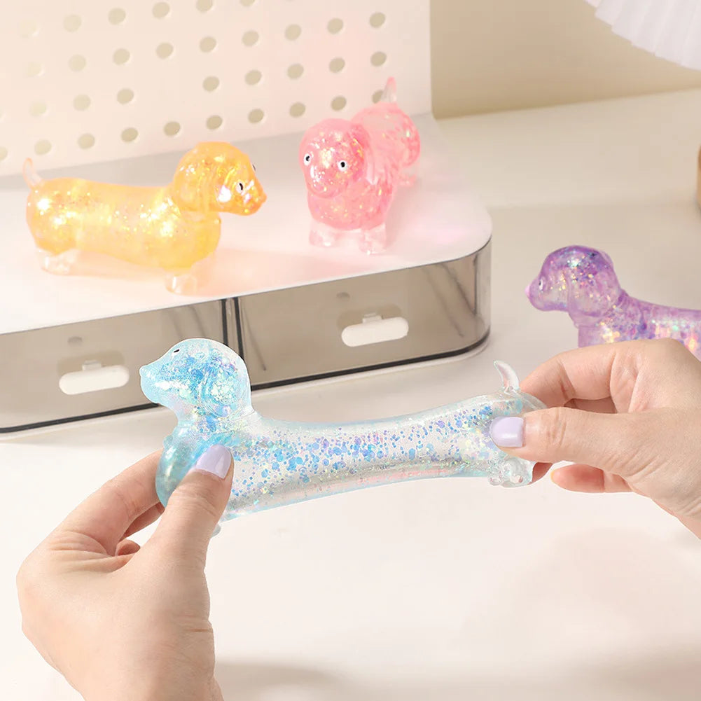 Dachshund Squishies Stretch Squeeze Sensory Toy Cute Dog Shape Soft Slowing Rebound Anxiety Relief Squeeze Toy