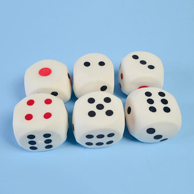 2.56" Squishies Dice Kawaii Soft Slow Rising Large 6-Sided Dice with Dots Stress Relief Kids Toys Collection Decorative Props