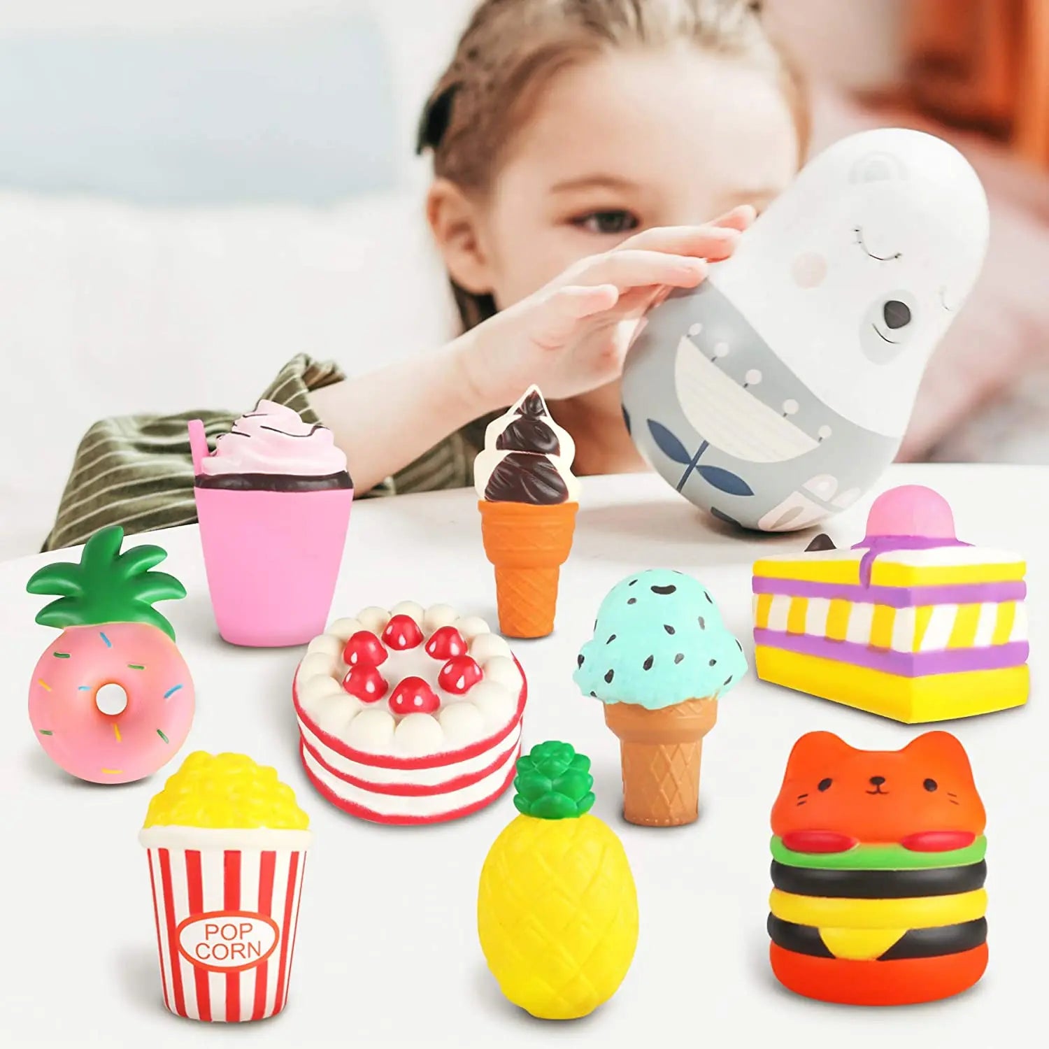 Squishy Cartoon Chocolate Biscuit Series PU Squishies Slow Rising Cream Scented Fidget Anti-Stress Kids Toy Children's  Gift