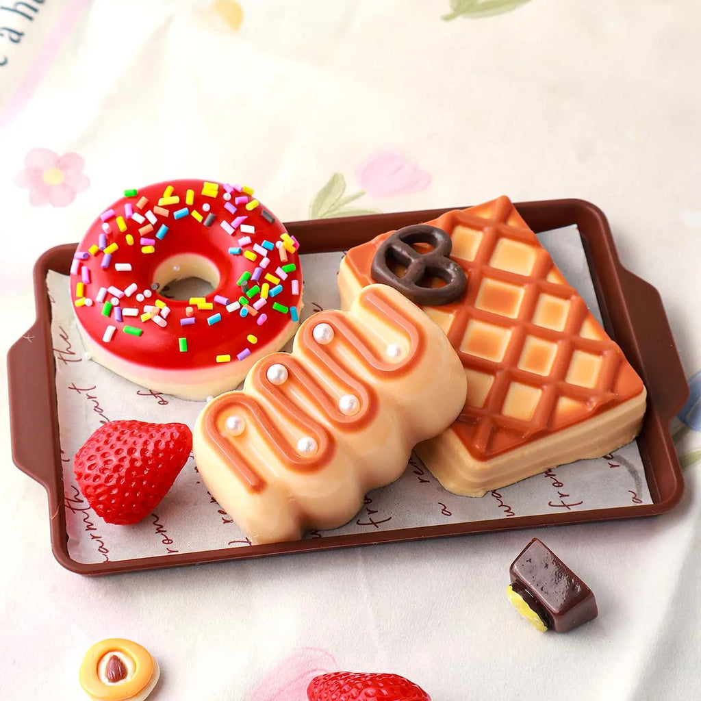 DIY Taba Squishy Kit Set Squishy Making Kit with Doughnut Waffle Strawberry Butter Sticks Mold Fufu Squishy Make Your Own Squish