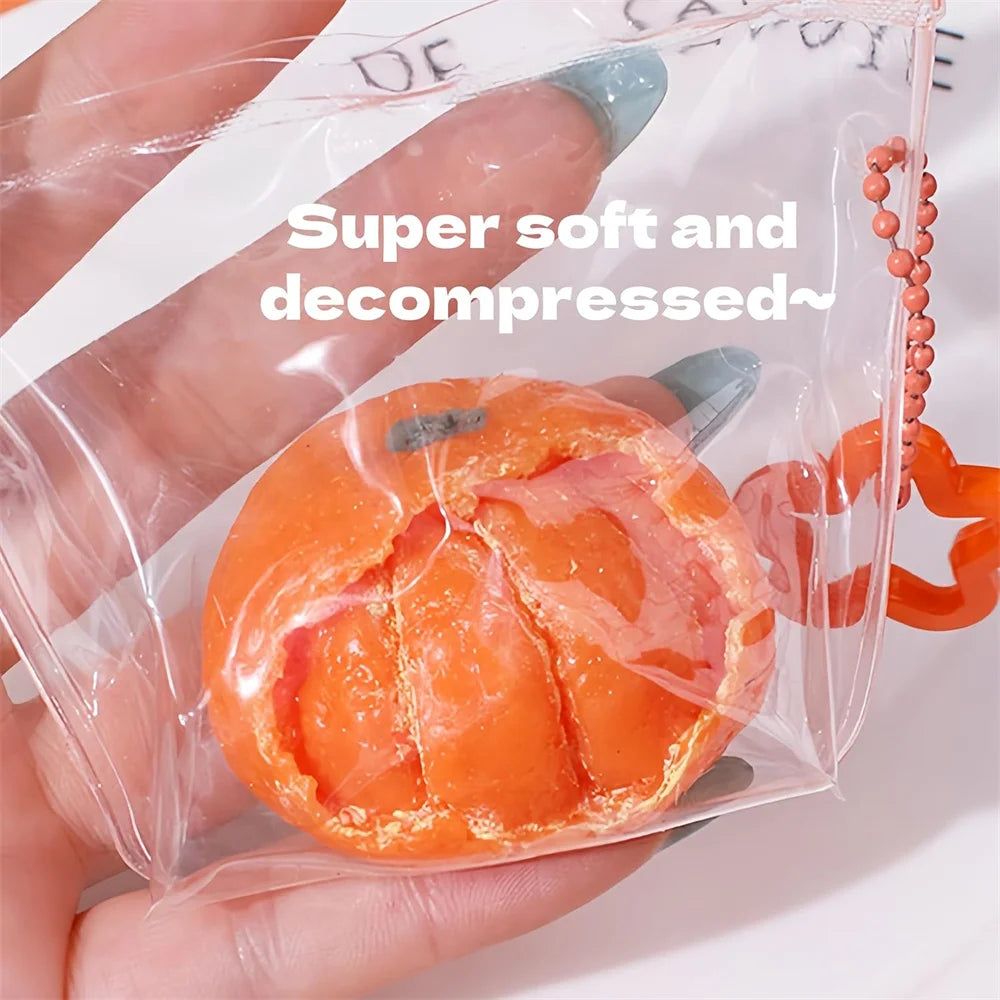 Peeled Orange Squishies Stress Relief Simulation Fruit Squeeze Toys Slow Rising Cute Birthday Gift Novelty Toy for Kids Adults