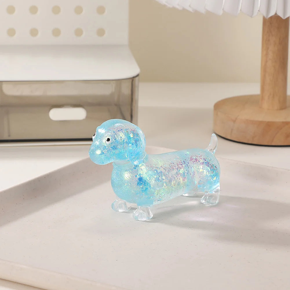 Dachshund Squishies Stretch Squeeze Sensory Toy Cute Dog Shape Soft Slowing Rebound Anxiety Relief Squeeze Toy