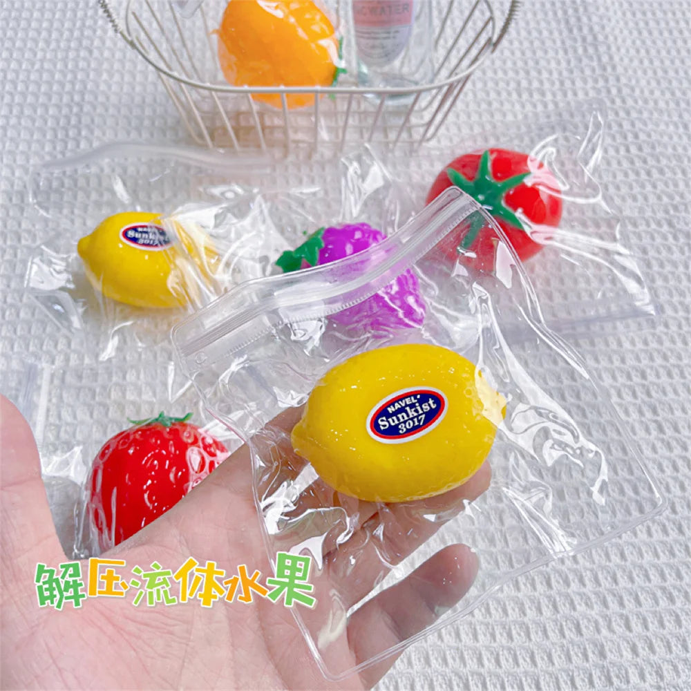 Peeled Orange Squishies Stress Relief Simulation Fruit Squeeze Toys Slow Rising Cute Birthday Gift Novelty Toy for Kids Adults