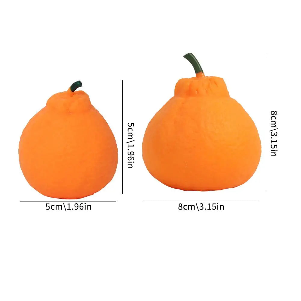 Orange Squishes Stress Balls Simulation Fruit Squishies Dough Ball Squeeze Toys Stress Relief Decompression Toys