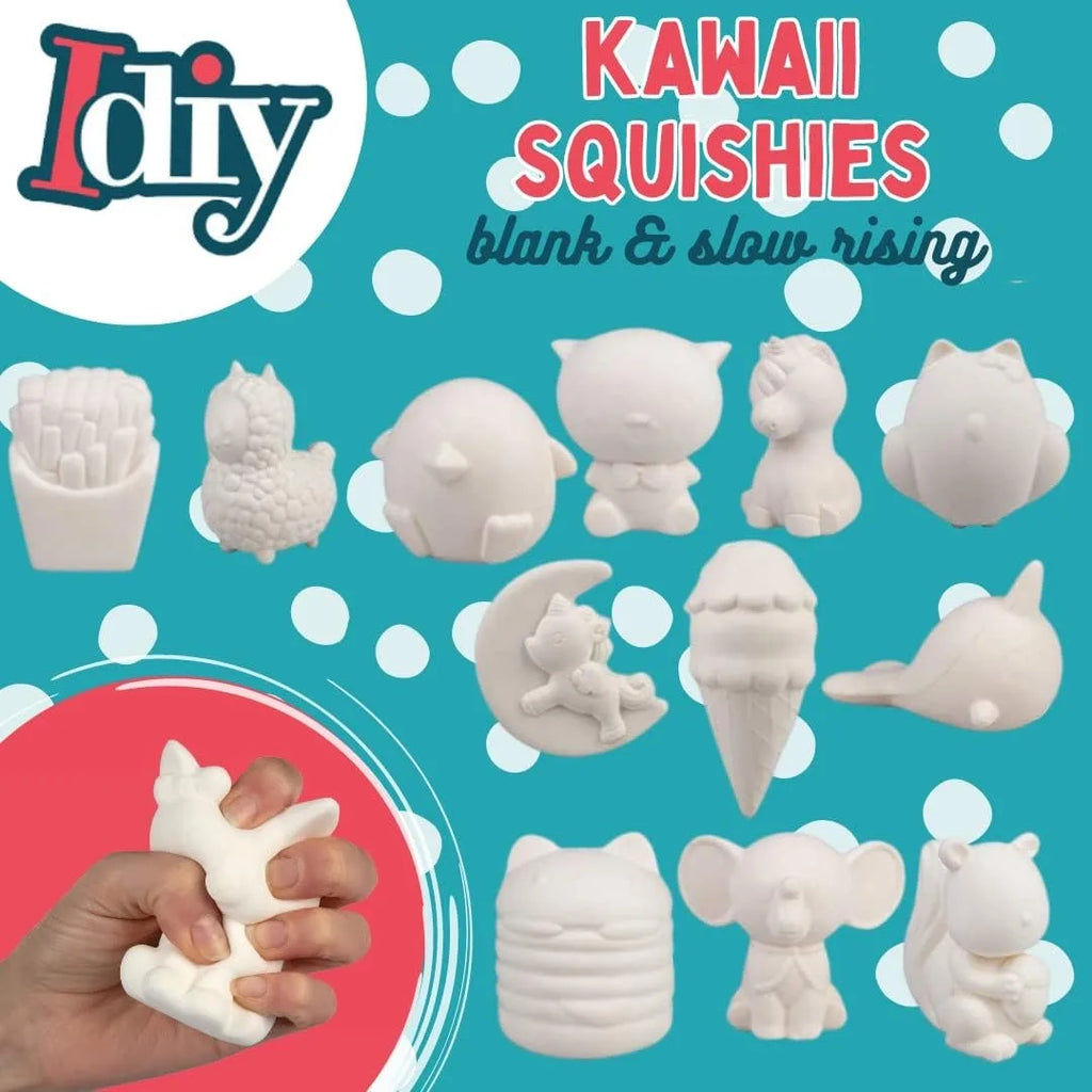 DIY Blank White Squishy Toys for Painting,Slow Rise Antistress Anxiety Anti Stress Relief Toys For Kids Children ADHD Autism