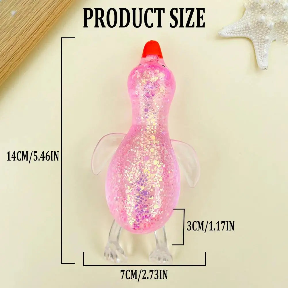 Stretchy Duck Squeeze Toys Stress Relief Crystal Mud Home Decor Party Favors, Squishies Sensory Fidget Toys for Adults and Kids