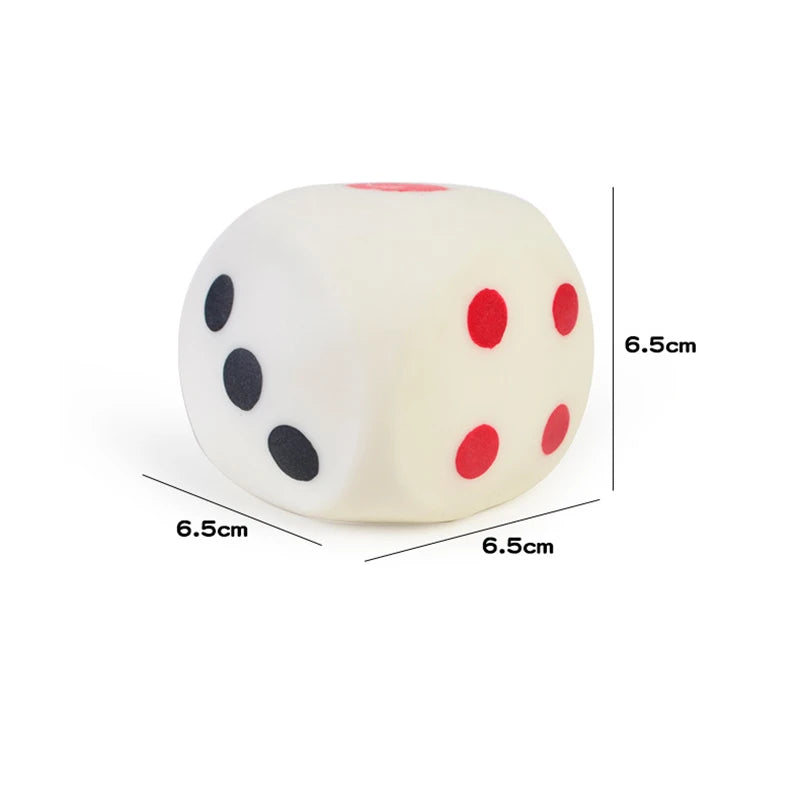 2.56" Squishies Dice Kawaii Soft Slow Rising Large 6-Sided Dice with Dots Stress Relief Kids Toys Collection Decorative Props
