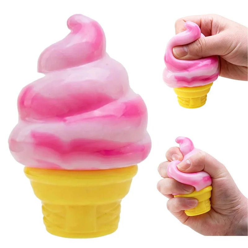 New Squishy Ice-Cream Sensory Toy Adult Stress Relieving Squeeze Toy Relieving Puzzle Solving Venting Children Souvenir Gift