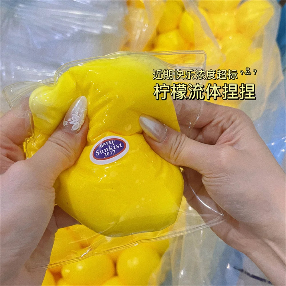 Peeled Orange Squishies Stress Relief Simulation Fruit Squeeze Toys Slow Rising Cute Birthday Gift Novelty Toy for Kids Adults