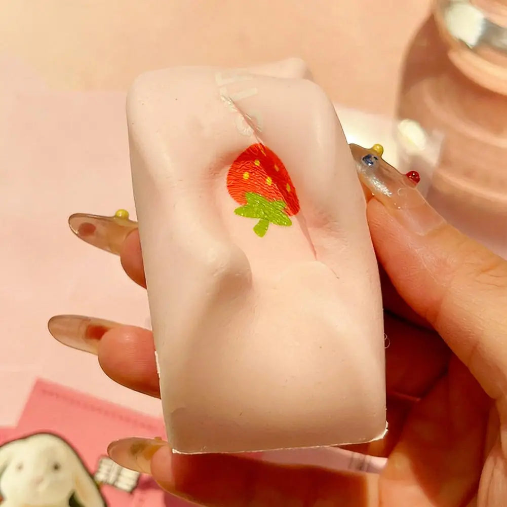 Strawberry Stick Slow Rising Squishy Toy Stress Relief Home Decor Party Favors, Squishies  Sensory Gift for for Adults and Kids