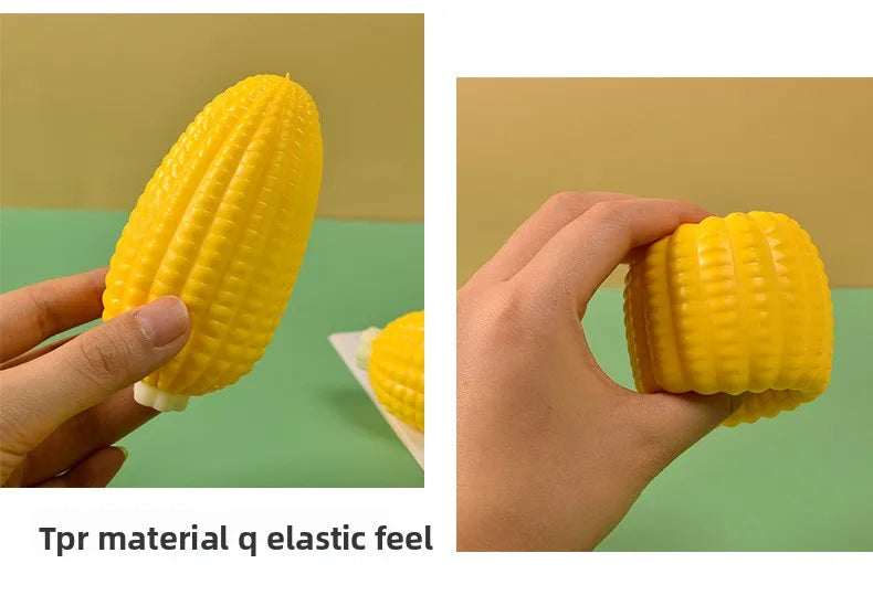 Squishy Simulated Corn Stress Ball - Squeeze Toy for Anxiety Relief, Fidget Sensory Toy for Kids & Adults,  Squishies Gag Gift