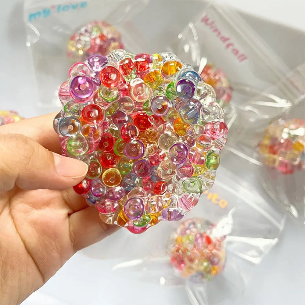 Squishy Balls Ice Beads Stress Relief Toy Super Soft Sensory Fidget Toys for Kids Adults Anxiety Relaxation Squeeze Gift