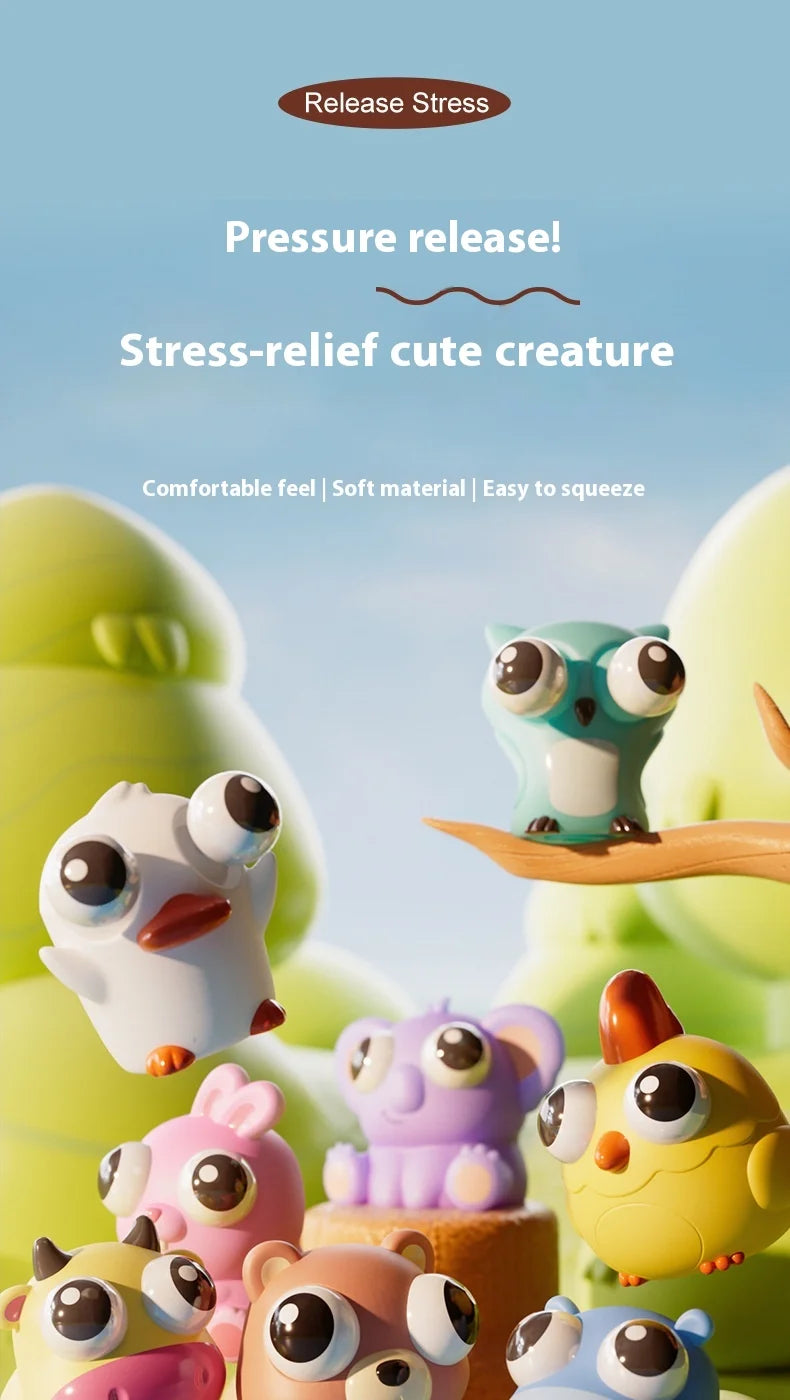 Squishy Pop Eye Toys, Stress Relief Sensory Fidget Toys for Anxiety, Squeeze Pops Bubble Popping Game Gifts for Kids and Adults