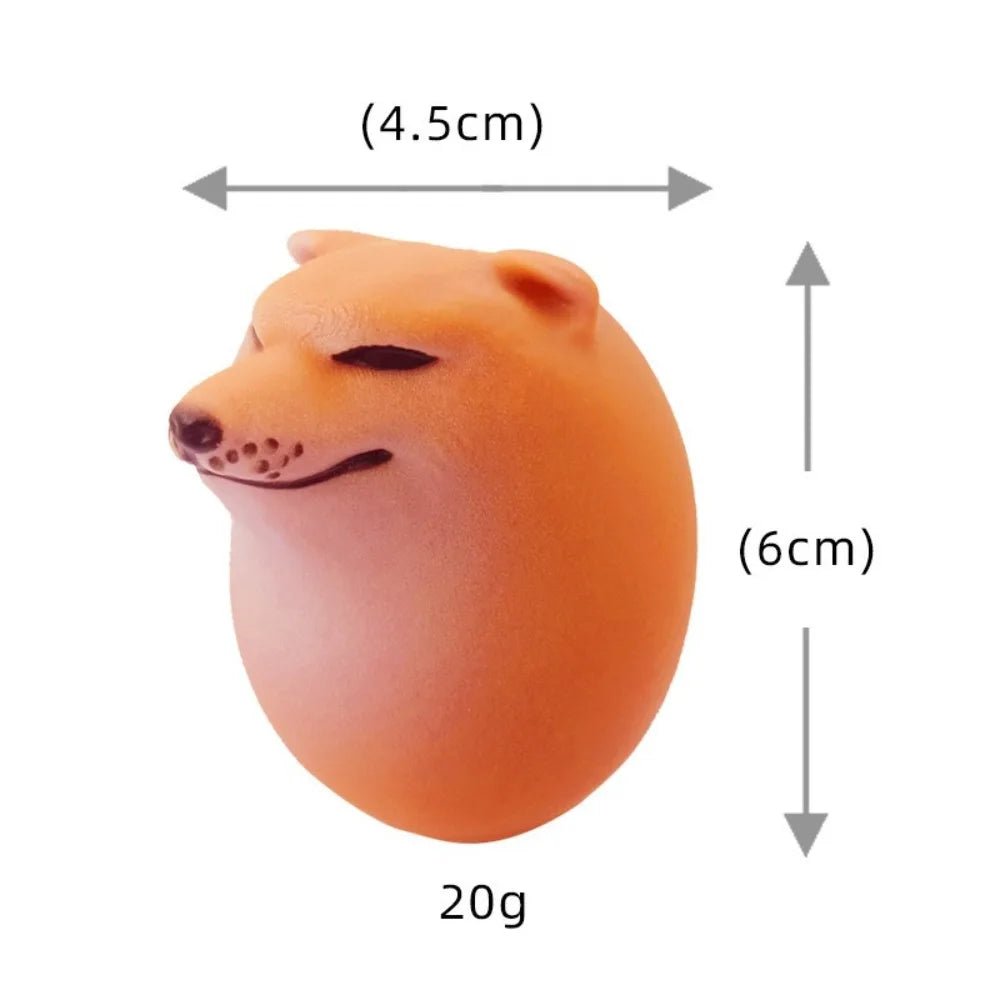 Fun Shibako Dog Egg Squishy Fidget Realistic Shape Shiba Inu Stress Relief PU Slow Rebound Desk Decor Gift