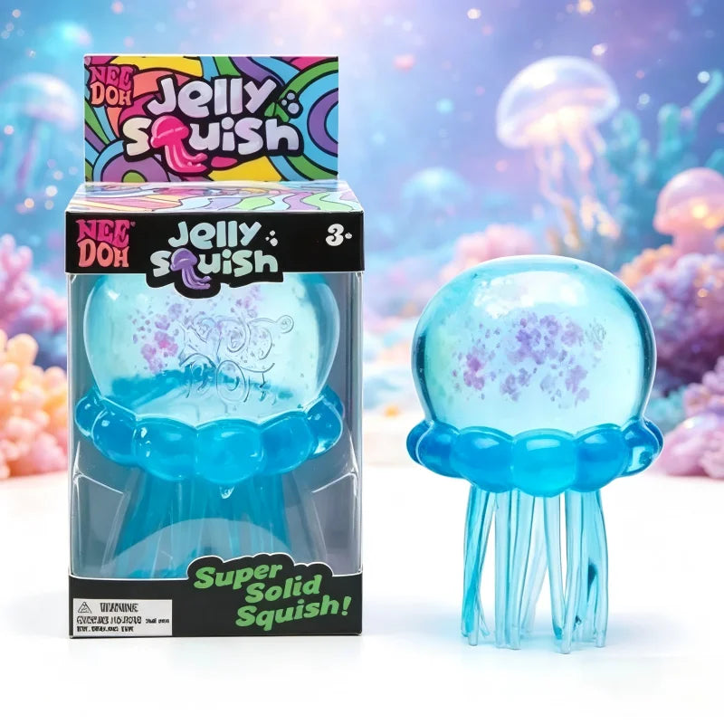 Squishies Nee Doh Jellyfish  Squish Toy Fidget Toy, Water Sensory Soft Jelly Squeeze Stress Relief Fidget Toy
