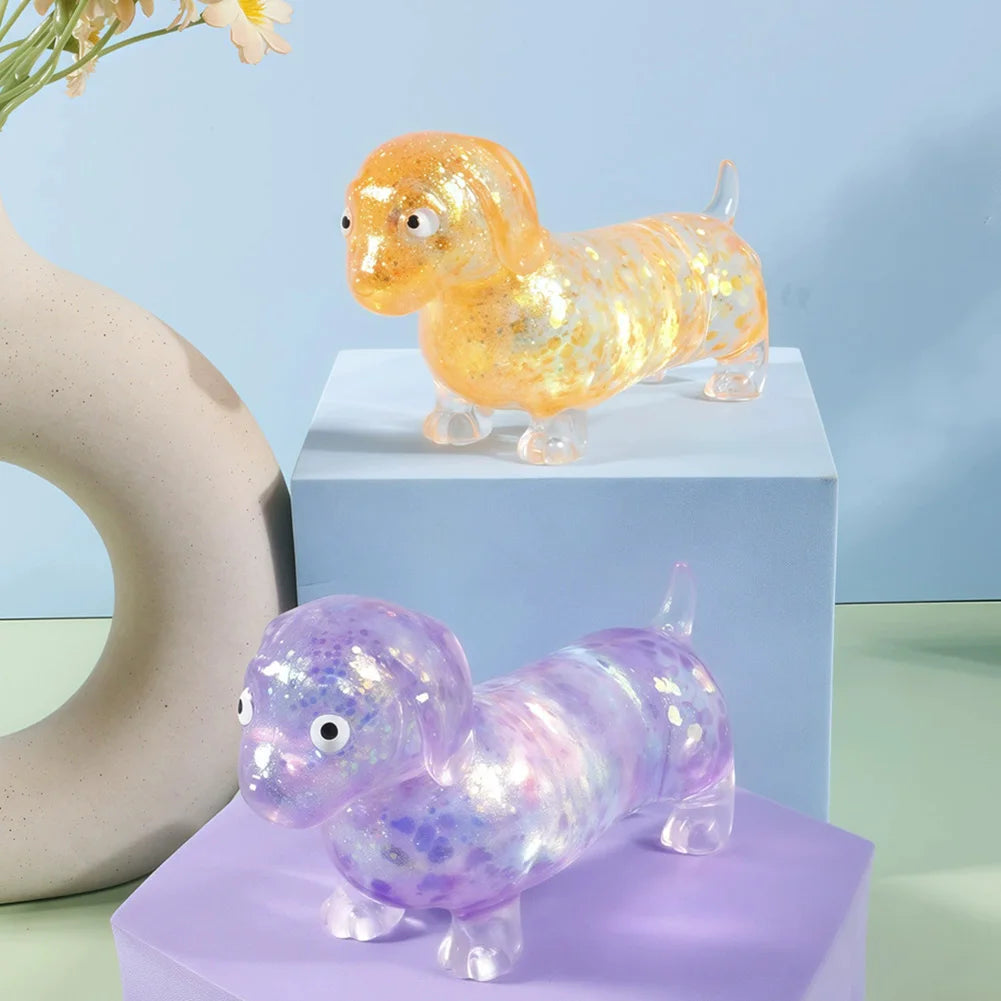 Dachshund Squishies Stretch Squeeze Sensory Toy Cute Dog Shape Soft Slowing Rebound Anxiety Relief Squeeze Toy
